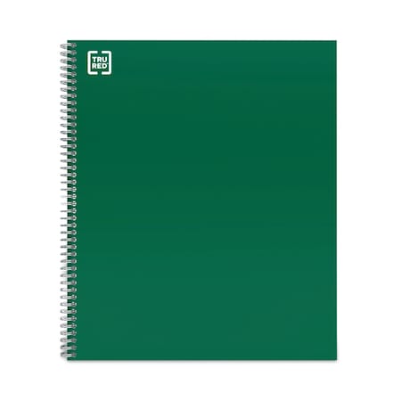 Tru Red One-Subject Notebook, Medium/College Rule, Green Cover, 11 x 8.5, 90 Micro-Perforated Sheets TR58358M-CC